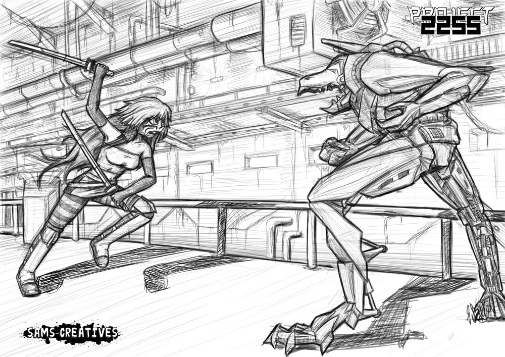 2255 C1.3-1000 Work in Progress Skizze, Sci-Fi